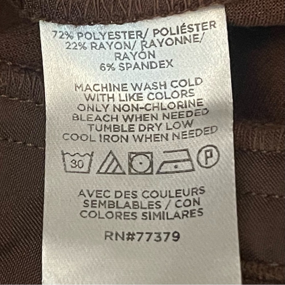 Ann Taylor Brown Straight Leg Dress Pants NWOT Size 14 - Picture 9 of 12